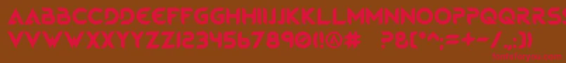 MagmaWave Caps Font – Red Fonts on Brown Background
