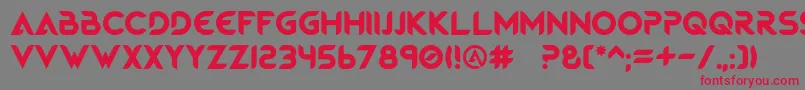 フォントMagmaWave Caps – 赤い文字の灰色の背景