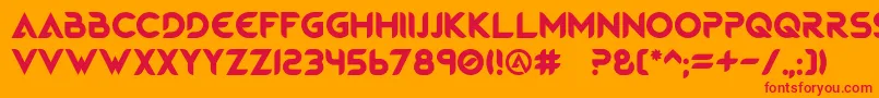 MagmaWave Caps Font – Red Fonts on Orange Background