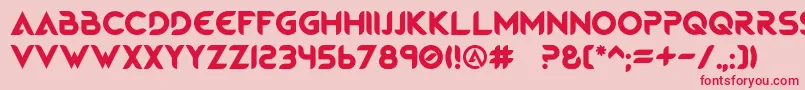 MagmaWave Caps-fontti – punaiset fontit vaaleanpunaisella taustalla