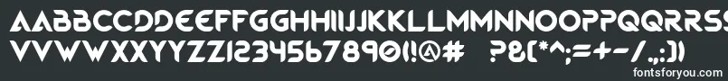 Шрифт MagmaWave Caps – белые шрифты на чёрном фоне