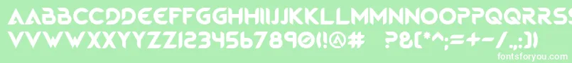 フォントMagmaWave Caps – 緑の背景に白い文字
