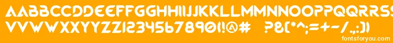 MagmaWave Caps-Schriftart – Weiße Schriften auf orangefarbenem Hintergrund