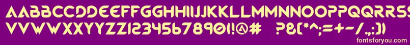 MagmaWave Caps Font – Yellow Fonts on Purple Background