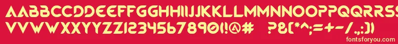 Czcionka MagmaWave Caps – żółte czcionki na czerwonym tle