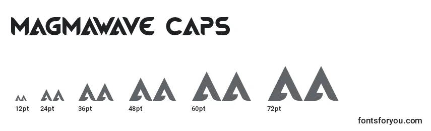 Größen der Schriftart MagmaWave Caps