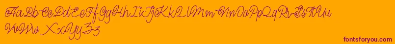 Magna FREE Font – Purple Fonts on Orange Background