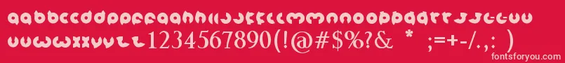 フォントmagnet Bold – 赤い背景にピンクのフォント