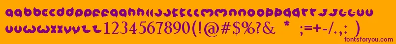magnet Bold Font – Purple Fonts on Orange Background