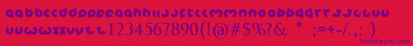 fuente magnet Bold – Fuentes Moradas Sobre Fondo Rojo