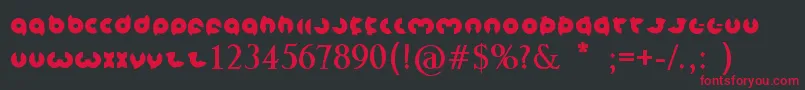 Шрифт magnet Bold – красные шрифты на чёрном фоне