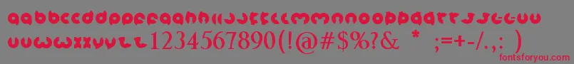magnet Bold-Schriftart – Rote Schriften auf grauem Hintergrund
