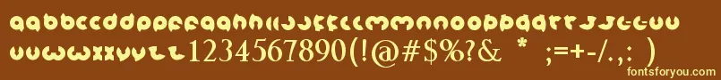 magnet Bold Font – Yellow Fonts on Brown Background
