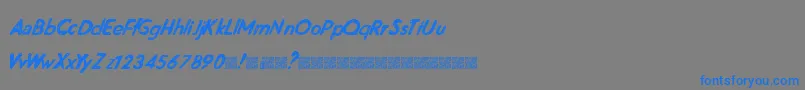 MagneticFriends Font – Blue Fonts on Gray Background