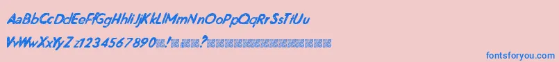 MagneticFriends Font – Blue Fonts on Pink Background