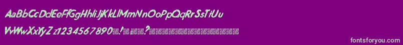 MagneticFriends Font – Green Fonts on Purple Background