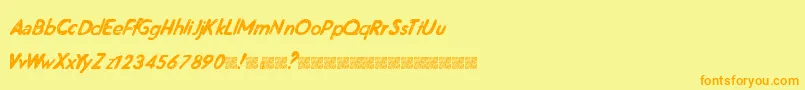 MagneticFriends Font – Orange Fonts on Yellow Background