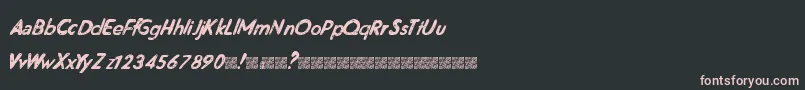 MagneticFriends-fontti – vaaleanpunaiset fontit mustalla taustalla