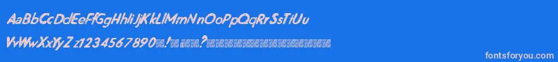 MagneticFriends Font – Pink Fonts on Blue Background