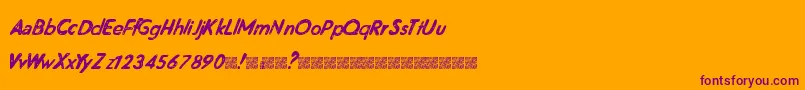 MagneticFriends Font – Purple Fonts on Orange Background