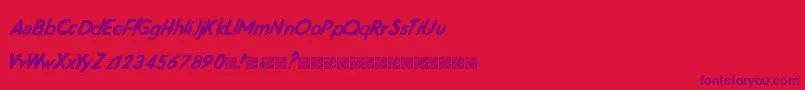 MagneticFriends Font – Purple Fonts on Red Background