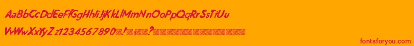 MagneticFriends Font – Red Fonts on Orange Background