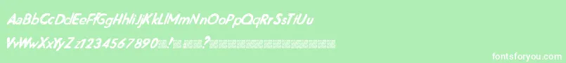 MagneticFriends Font – White Fonts on Green Background