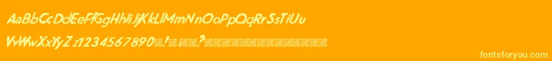 MagneticFriends Font – Yellow Fonts on Orange Background