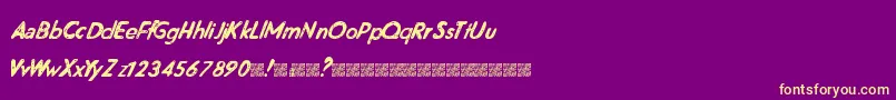 MagneticFriends Font – Yellow Fonts on Purple Background
