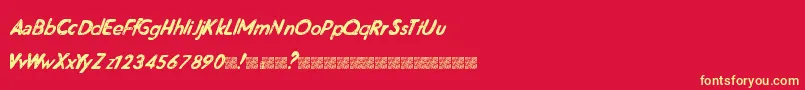 MagneticFriends Font – Yellow Fonts on Red Background