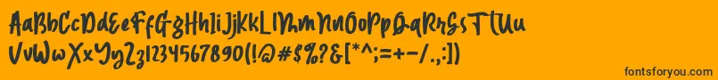 Magnetto Font – Black Fonts on Orange Background