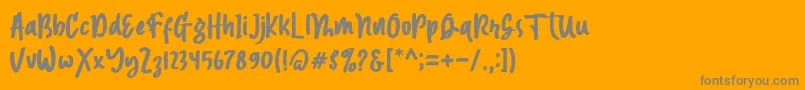 Magnetto Font – Gray Fonts on Orange Background