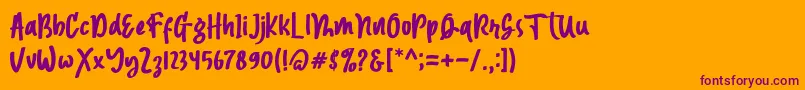 Magnetto Font – Purple Fonts on Orange Background