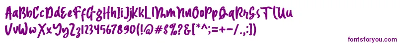 Magnetto Font – Purple Fonts on White Background