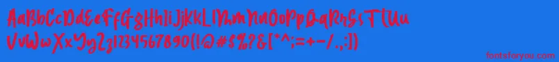 Magnetto Font – Red Fonts on Blue Background
