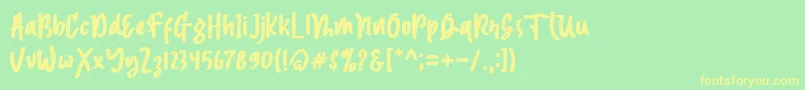 Magnetto Font – Yellow Fonts on Green Background