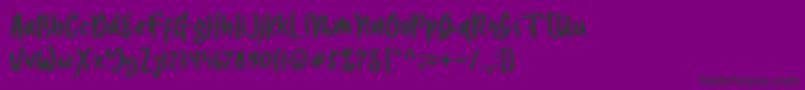 Więcej informacji o czcionce Magnetto Czcionka Magnetto – czarne czcionki na fioletowym tle