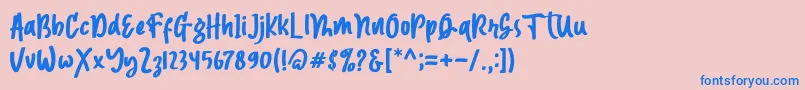 Magnetto Font – Blue Fonts on Pink Background