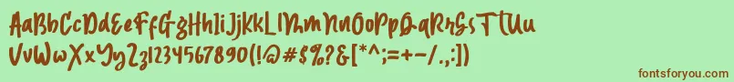 Magnetto Font – Brown Fonts on Green Background