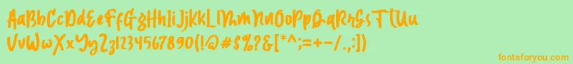 Magnetto Font – Orange Fonts on Green Background
