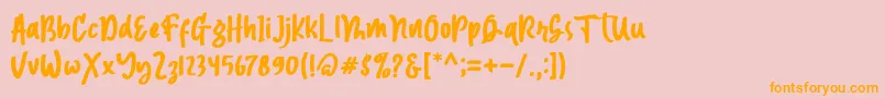 Magnetto Font – Orange Fonts on Pink Background