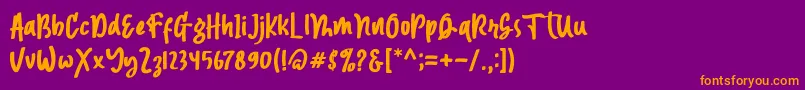 Magnetto Font – Orange Fonts on Purple Background