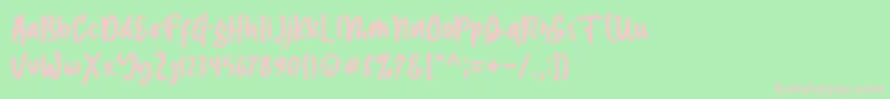 Magnetto Font – Pink Fonts on Green Background