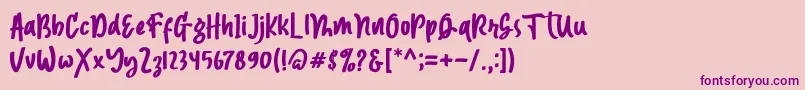 Magnetto Font – Purple Fonts on Pink Background