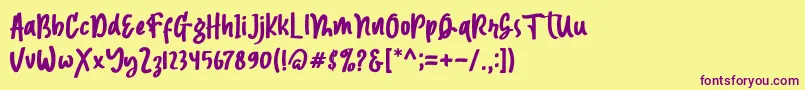 Magnetto Font – Purple Fonts on Yellow Background
