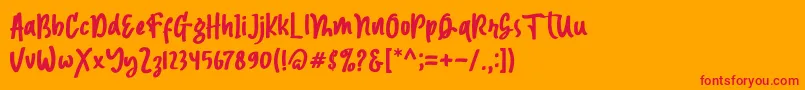 Magnetto Font – Red Fonts on Orange Background
