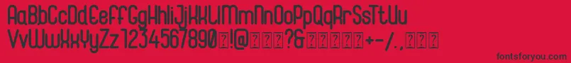 Magneum Font – Black Fonts on Red Background