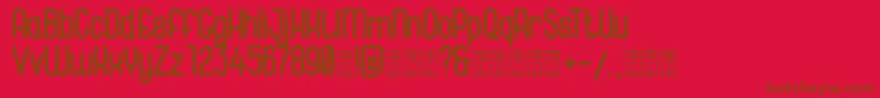 Magneum-fontti – ruskeat fontit punaisella taustalla