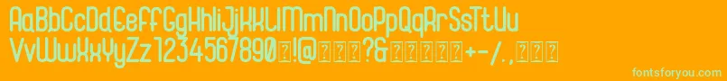Fonte Magneum – fontes verdes em um fundo laranja
