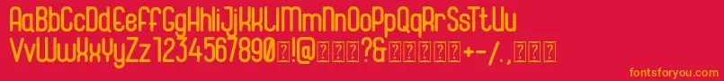 Magneum Font – Orange Fonts on Red Background